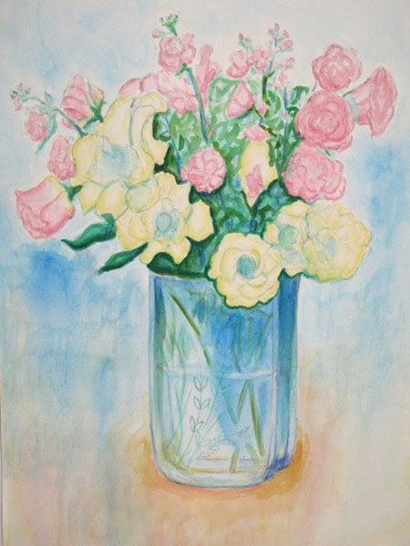 トルコギキョウとストック