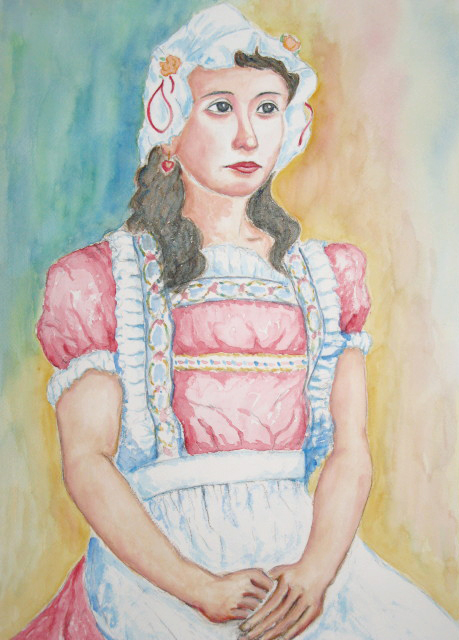 スイス コスチュームの女性