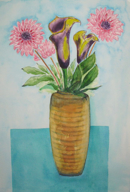 カラーとダリア