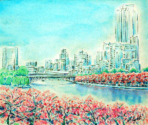 大阪中之島界隈シリーズ 「春映」