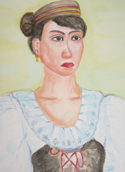 コスチュームの女性