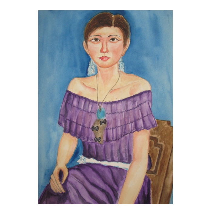 バイオtレットワンピースの女性