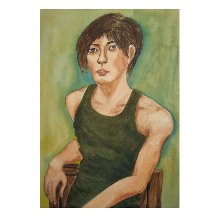 タンクトップの青年