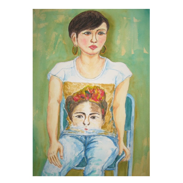 Ｔシャツの女性